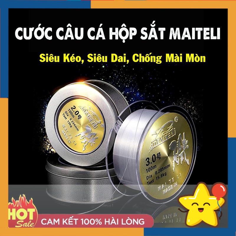CƯỚC CÂU CÁ CƯỚC CÂU CHÍNH HÃNG HỘP SẮT MAITELI CƯỚC SIÊU BỀN CHỐNG XOẮN CHỐNG SƯỚC Đồ Câu Cao Cấp