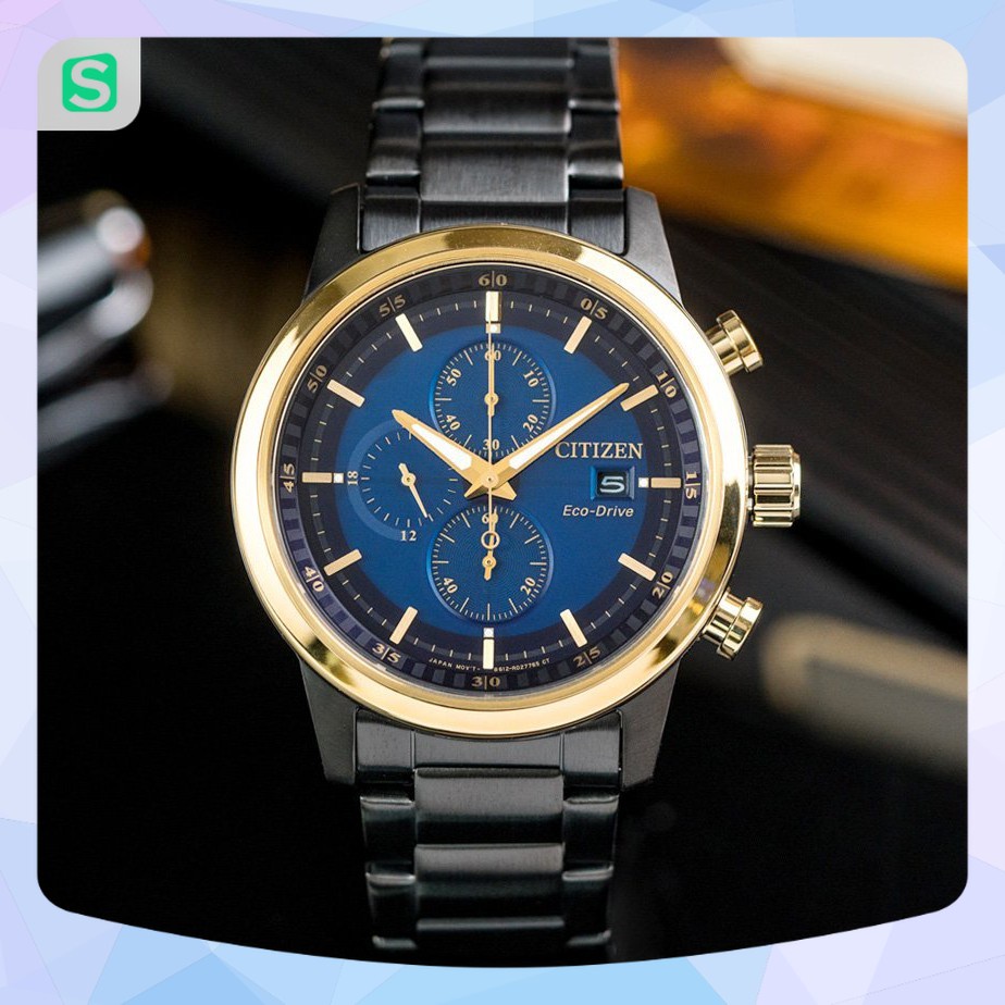 Đồng hồ nam chính hãng Citizen CA0614-51L - Máy Quartz pin Eco Drive năng lượng ánh sáng - Kính cứng cường lực