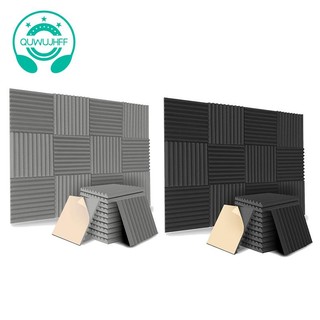 Set 12 tấm xốp cách âm tự dính chống ồn độ dày cao cho tường nhà