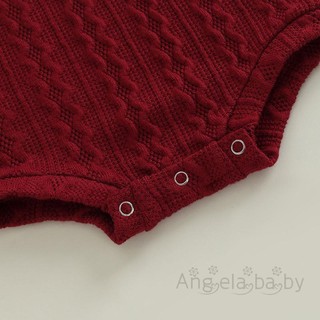Áo liền quần một mảnh dệt kim cổ tròn màu trơn Hian-Baby