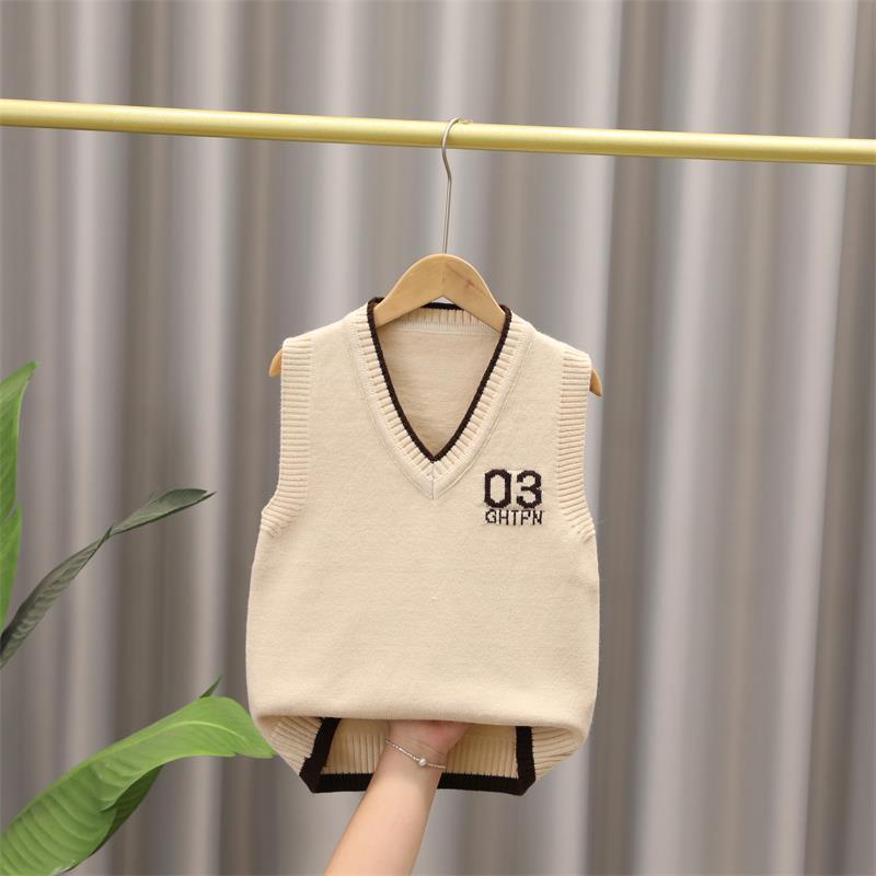 Áo Len Không Tay Phong Cách Mới Dành Cho Bé Trai
