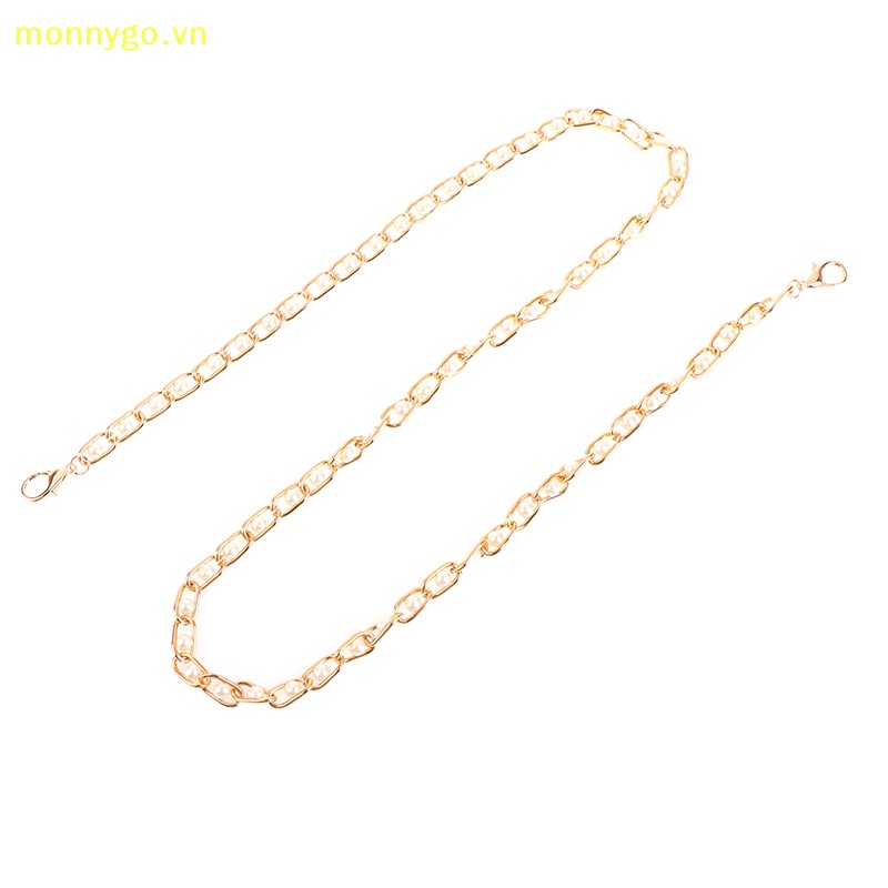 Monnygo Dây Đeo Túi Xách Dài 60 / 120cm Đính Ngọc Trai Thời Trang Cho Nữ