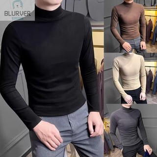 Áo sweater dệt kim cổ lọ tôn dáng cho nam