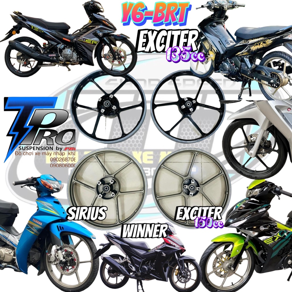 VÀNH MÂM ĐÚC ( MẨU BRT ) EX135 / EX150 / WINNER / SIRIUS