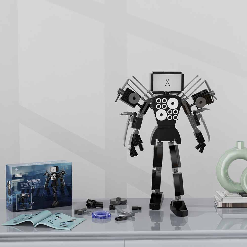 Skibidi Toilet Man Titan TV Man Building Block Toy Set Game Character Model Brick Toy Children's Gift