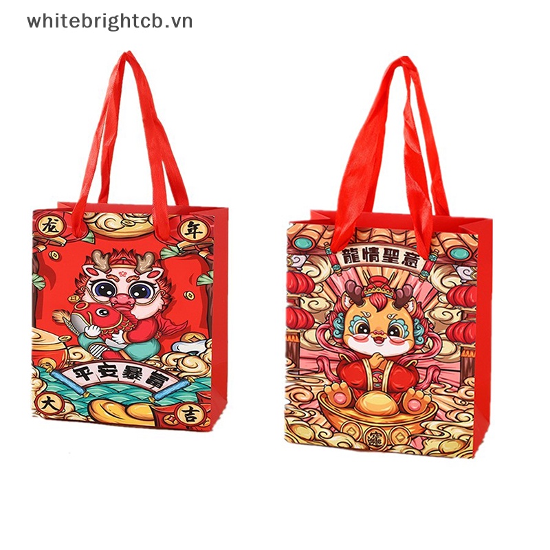 / / Cny Trang Trí / / Túi Gói Kẹo Quà Tặng Năm Con Rồng Phong Cách Trung Hoa gifg Có Tay Cầm Cho Bữa Tiệc.