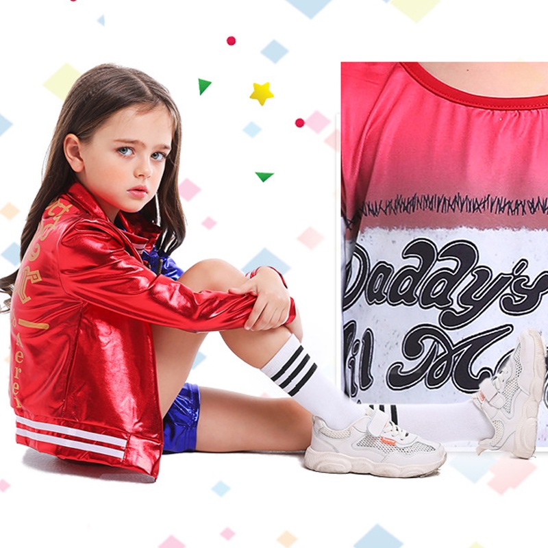 Harley quinn Trang Phục Hóa Trang halloween Cho Bé Gái