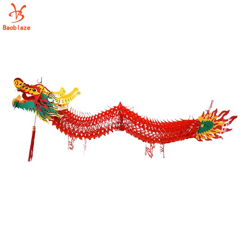 Lồng Đèn Giấy Hình Rồng Trang Trí Năm Mới Phong Cách Trung Hoa