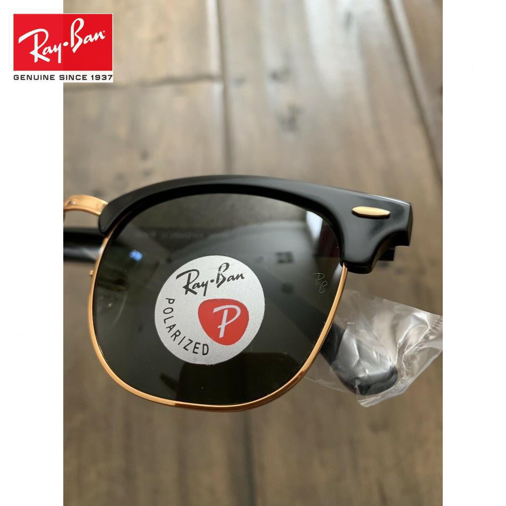 Rayban Rb3016 901 / 58 51mm / Xanh Clubmaster Kính đen nguyên bản