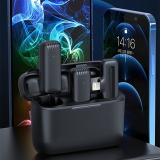 Micro lavalier Không Dây mini Chống Ồn Kèm Hộp Sạc Cho Điện Thoại ios android
