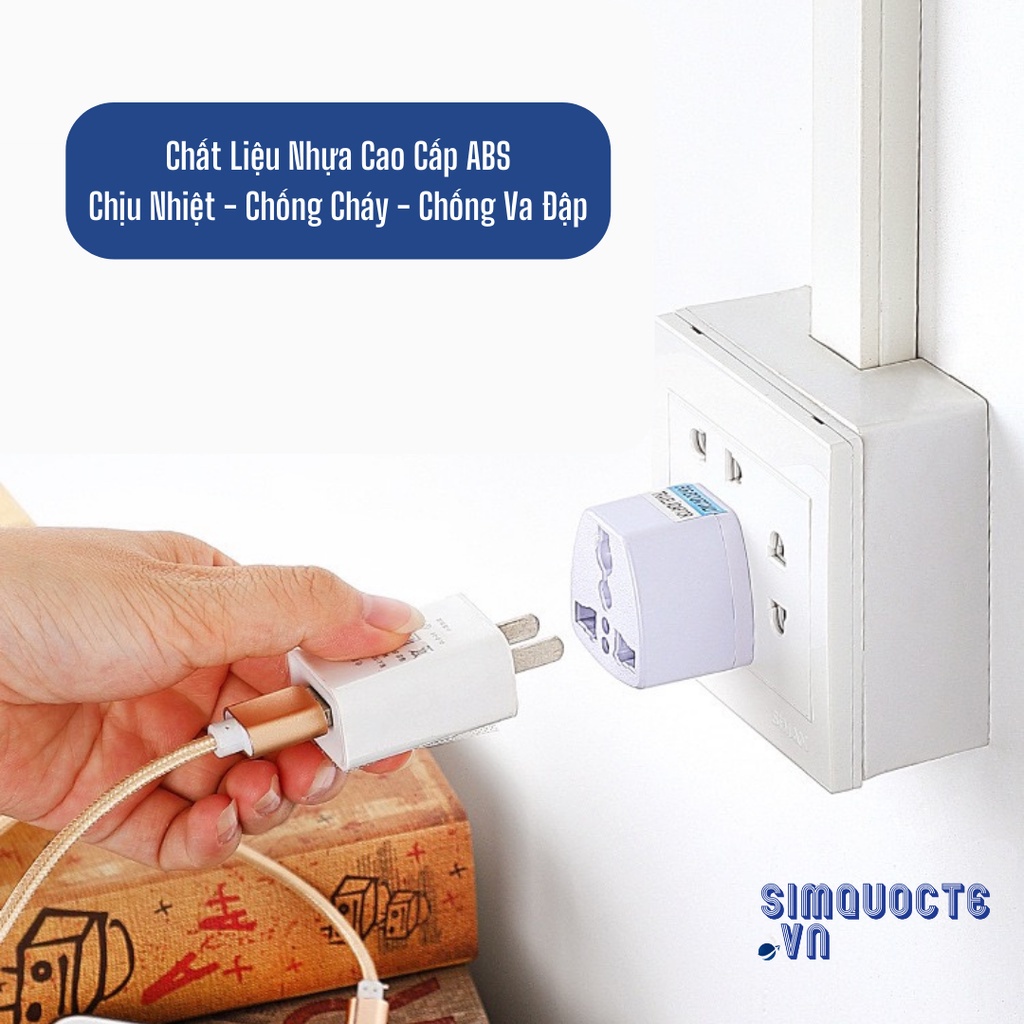 Ổ Cắm Điện Du Lịch Đa Năng ABS Chịu Nhiệt Tốt Ổ Cắm Chuyển Đổi Chuẩn Tất Cả Các Nước Nhỏ Gọn Mang Theo Du Lịch