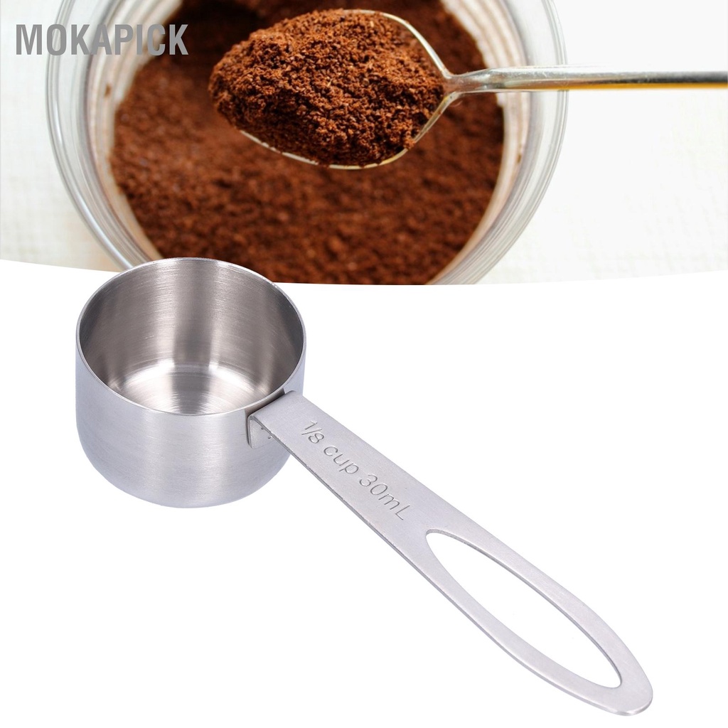 Mokapick 30Ml Thìa Cà Phê Bằng Thép Không Gỉ Tay Cầm Dài Sữa Đậu Muỗng Đo Lường