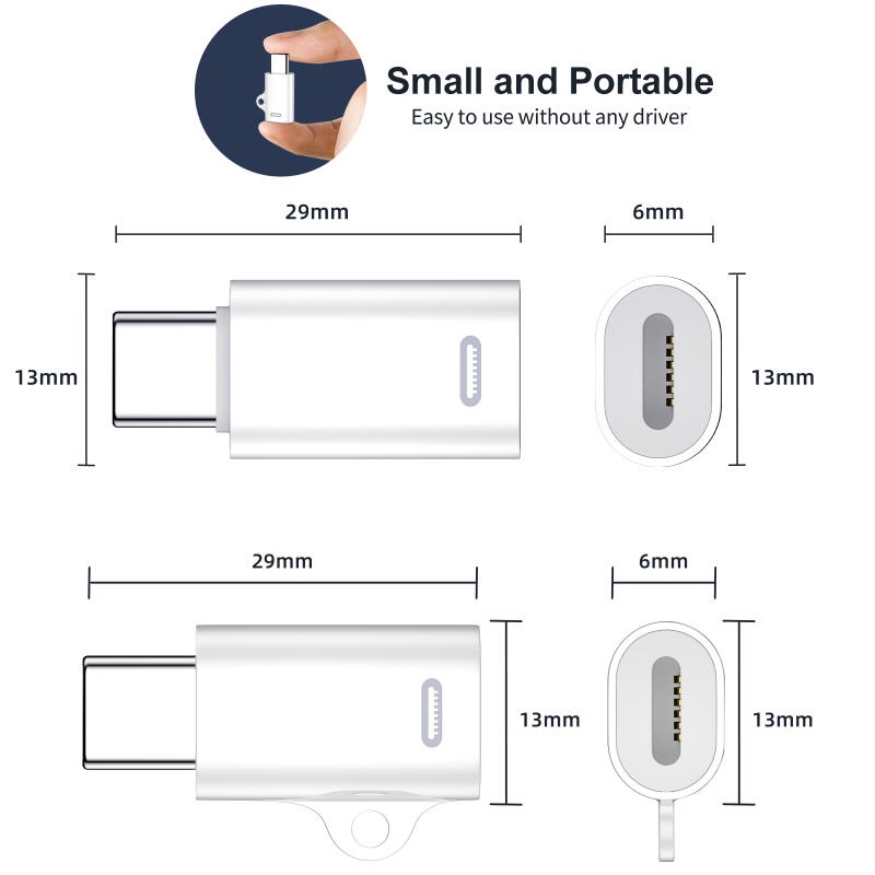 Fonken iOS nữ để loại C Bộ chuyển đổi nam 480Mbps Aluminum Alloy PD Sạc nhanh cho IP/Hone 15/Plus/Pro/Pro Max