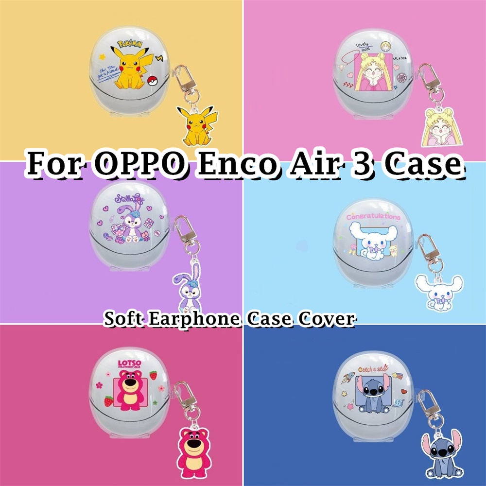 Vỏ Bọc Hộp Sạc Tai Nghe oppo enco air 3 Bằng Silicon Mềm Họa Tiết Hoạt Hình Phong Cách Mùa Hè