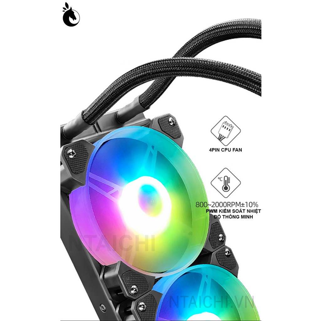 Xả kho Tản nhiệt nước AIO Coolmoon ICEMOON 240  Standard ,ARGB 5V | Support All Socket Intel/ AMD....