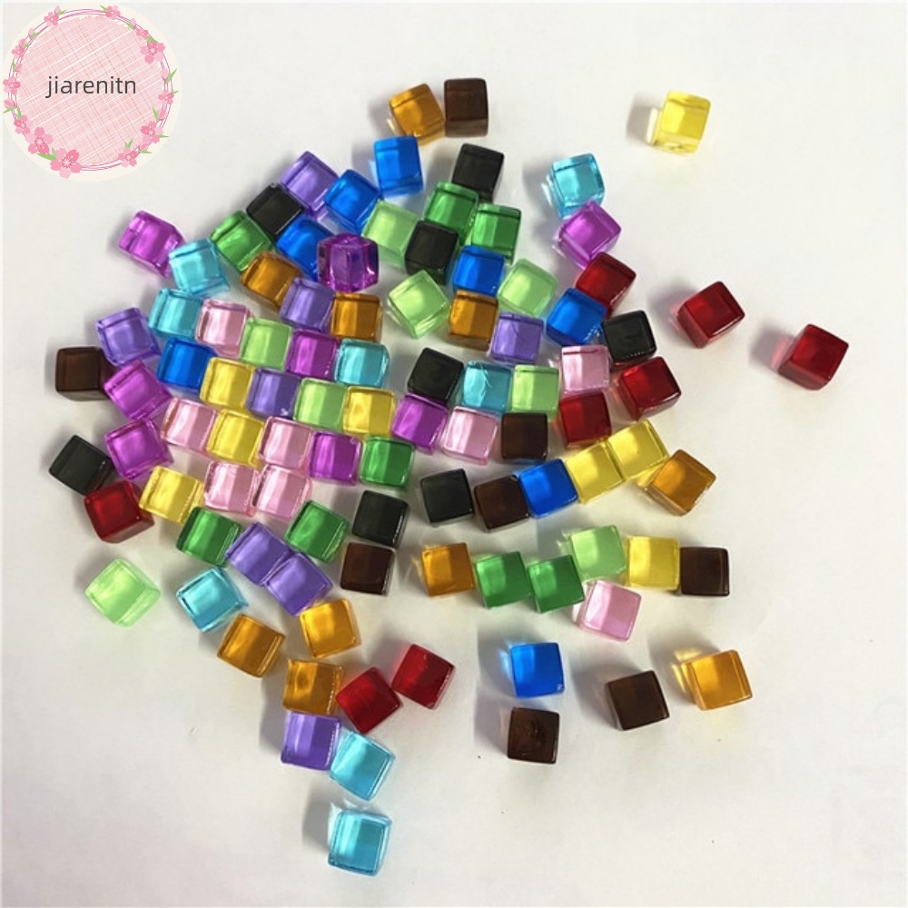 Bộ 50 Khối Lập Phương Pha Lê Trong Suốt 8mm vn