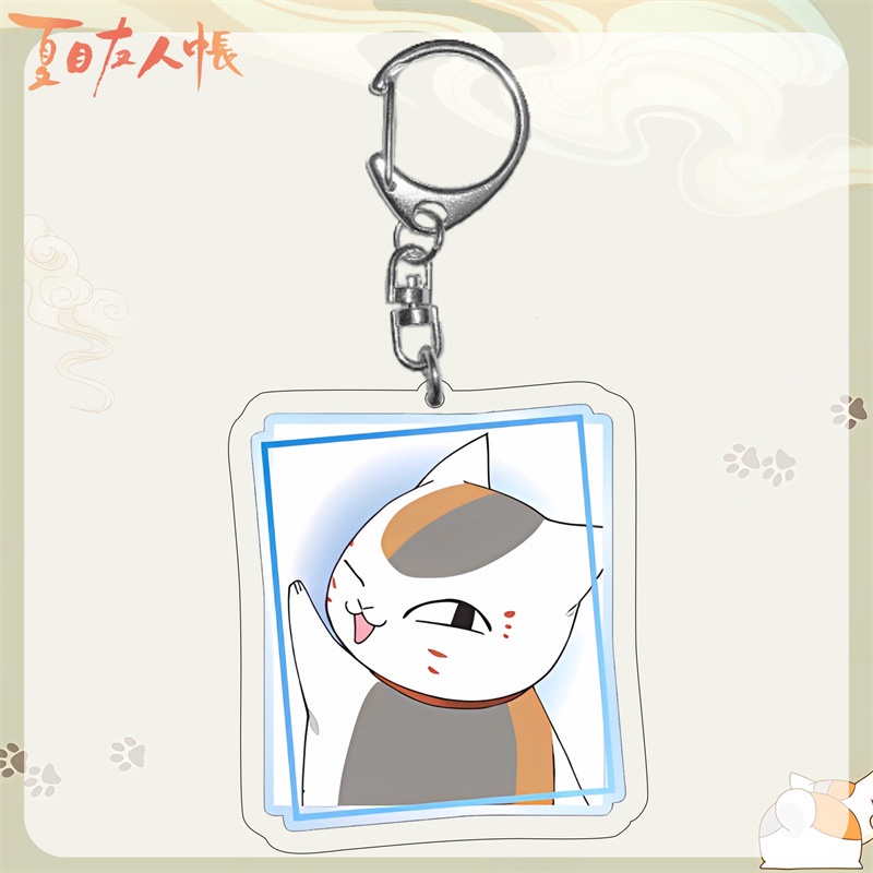 Sách Bạn Bè Của Natsme Mèo Sansan Hoạt Hình Ngoại Vi Hai Chiều Hoạt Hình Acrylic 2 Mặt Mặt Dây Chuyền Mặt Dây Chuyền Mó