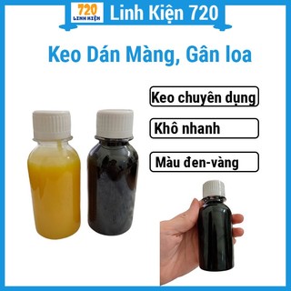Keo đen keo vàng chuyên dụng dán màng, gân loa, côn, nhện loa lọ 100ml