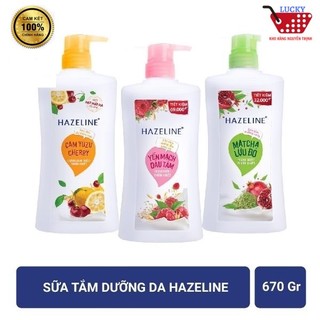Sữa Tắm Hazeline 670g Hương Yến mạch/ Matcha lựu đỏ