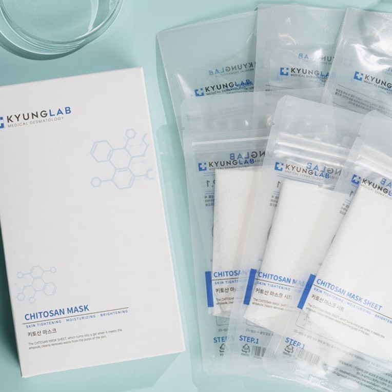 Mặt nạ Kyung Lab Chitosan Mask trẻ hoá, dưỡng trắng, thanh lọc thải độc da Kyunglab (06 gói/Hộp)