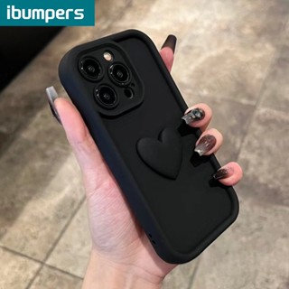 ibumpers Ốp Lưng IPhone DIY Đẹp Trái Tim 3D Ốp Điện Thoại Silicon Mềm Chống Sốc Chống Bẩn Cho iPhone 11 16 12 13 14 15 Pro Max IP 7 8 Plus X XS XR Xs Max