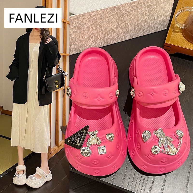 HHH Dép Cross sandal nữ dép Nữ dép đế cao 3cm giày nữ Đi Biển Xinh Xắn 23Z23052910