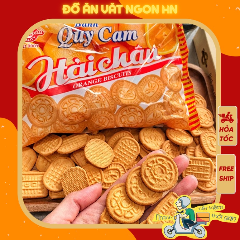 Bánh quy cam hải châu gói 130g bánh ăn vặt ngon giòn hấp dẫn