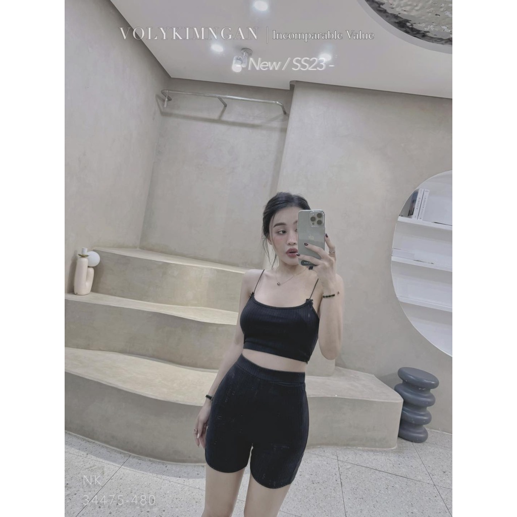 Set áo 2s quần ôm gân nơ