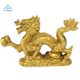 Velishy Tượng Hình Rồng Vàng May Mắn Để Bàn Trang Trí