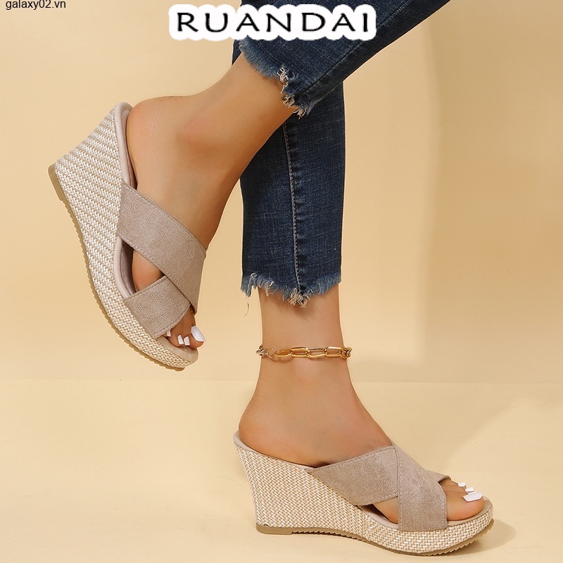 RUANDAI  dép nữ Dép xăng đan đế xuồng cao gót sandal nữ 2023 thời trang  Stylish Thoải mái Chất lượng cao Korean Style X0101480 37Z230910