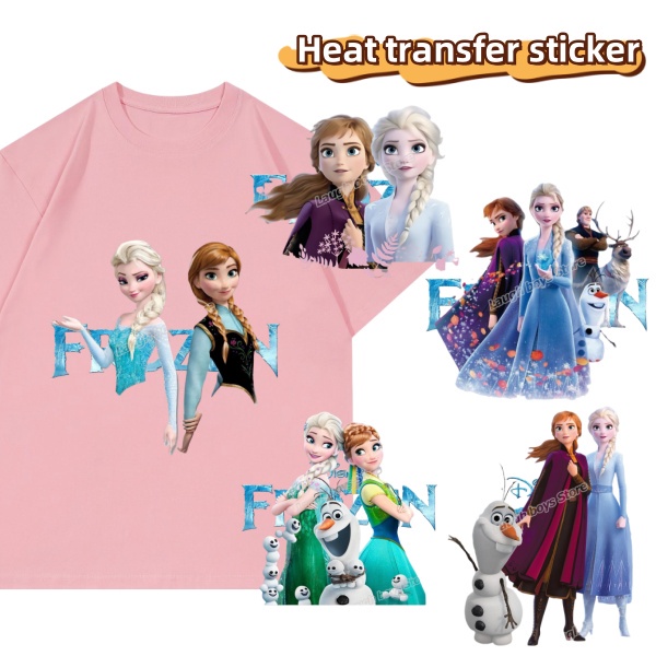 Miếng Dán Ủi Quần Áo DIY Hình Công Chúa Elsa Anna Disney
