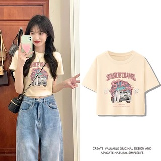 Áo thun nữ croptop GUGUNO cotton chuẩn 100% hàng cao cấp cổ tròn