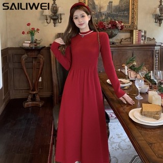 SAILIWEI Chic váy nữ Đầm Body Cho thời váy Popular Phong cách Vintage Đơn giản WLQ24103BQ 1Z240105