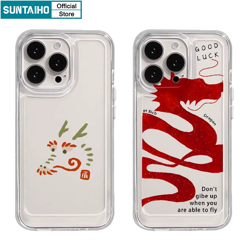Ốp Điện Thoại TPU Mềm Chống Sốc In Hình Rồng Trung Hoa Cho Iphone 15 14 12 13 11 Pro Max IP 7 8 Plus Iphon X Xs XR Xs Max