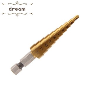 Drill Bits Steel Step Drill Set Step Drill 1/4\" Hex Shank 3pcs Useful
