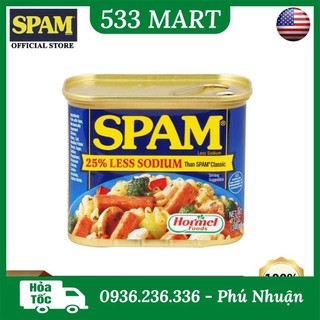 Thịt đóng hộp spam 25% less sodium 340g