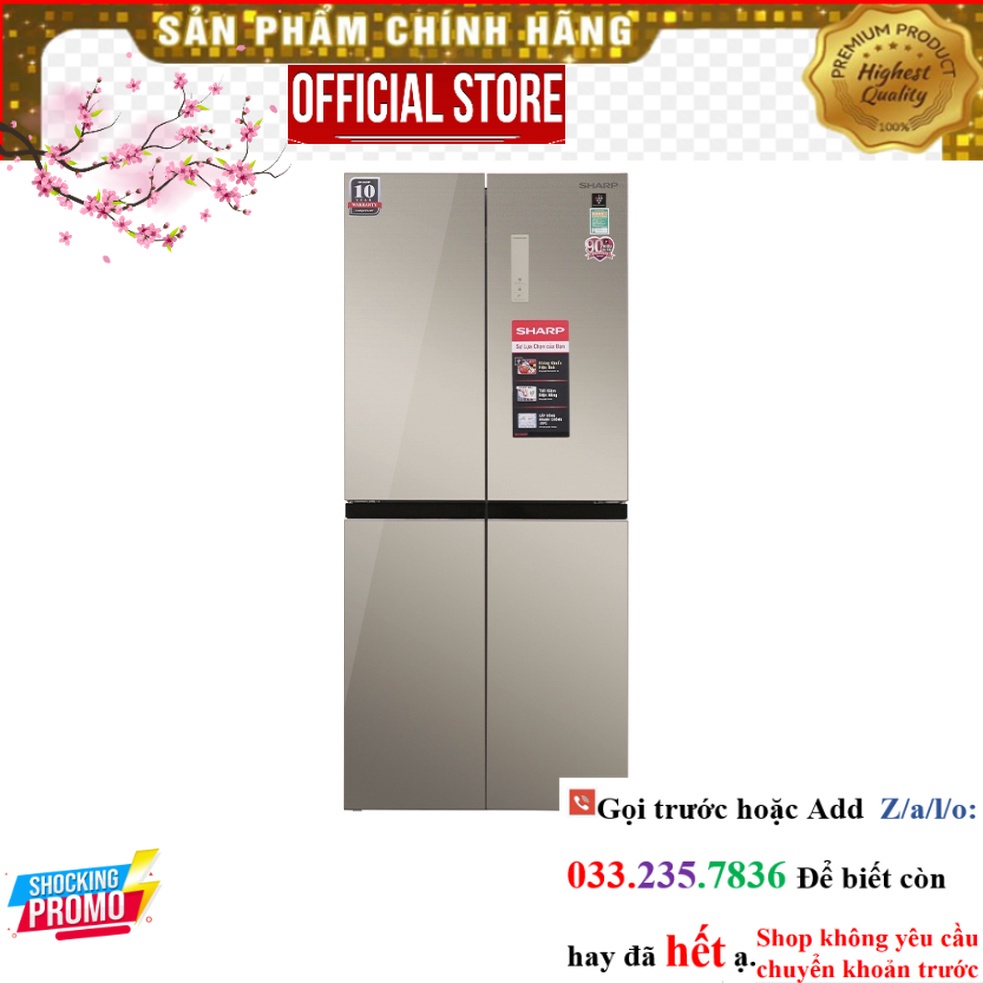 Tủ Lạnh Sharp Inverter 401 Lít SJ-FXP480VG-CH P&G