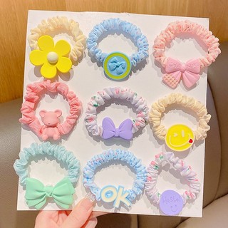Set 5 chun buộc tóc gắn charm dễ thương