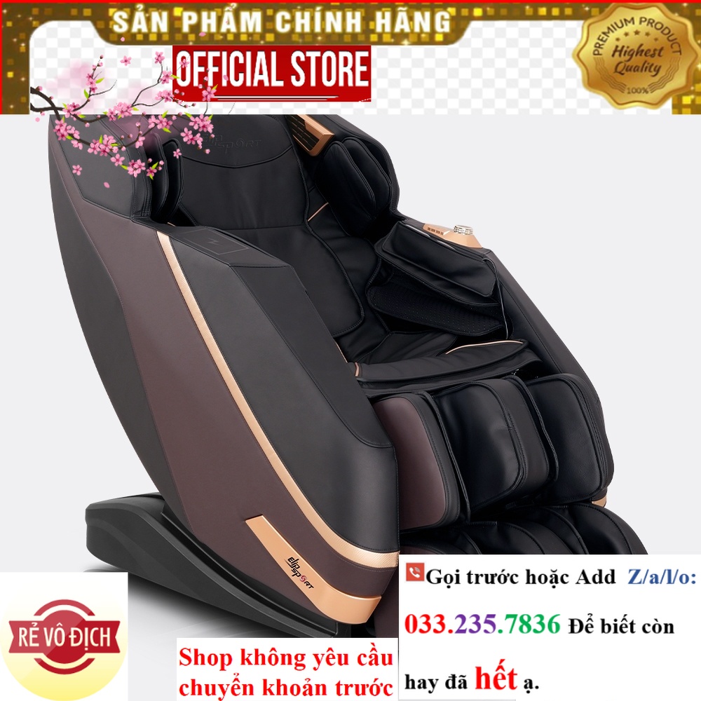 Ghế Massage Elip OLE - Công nghệ massage 4D, màu Đỏ và Vàng kim