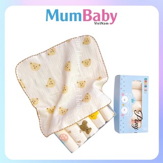 Khăn sữa xô Muslin 2 đến 4 lớp mềm mịn rửa mặt tắm cho bé sơ sinh MumBaby