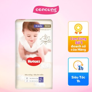 Bỉm tã quần Huggies Thin & Soft size XL 12-17kg 62 miếng