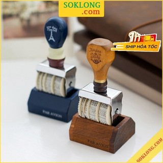 Con dấu in ngày tháng năm + chữ quotes thông điệp vintage trang trí bullet journal [SOKLONG], sổ tay