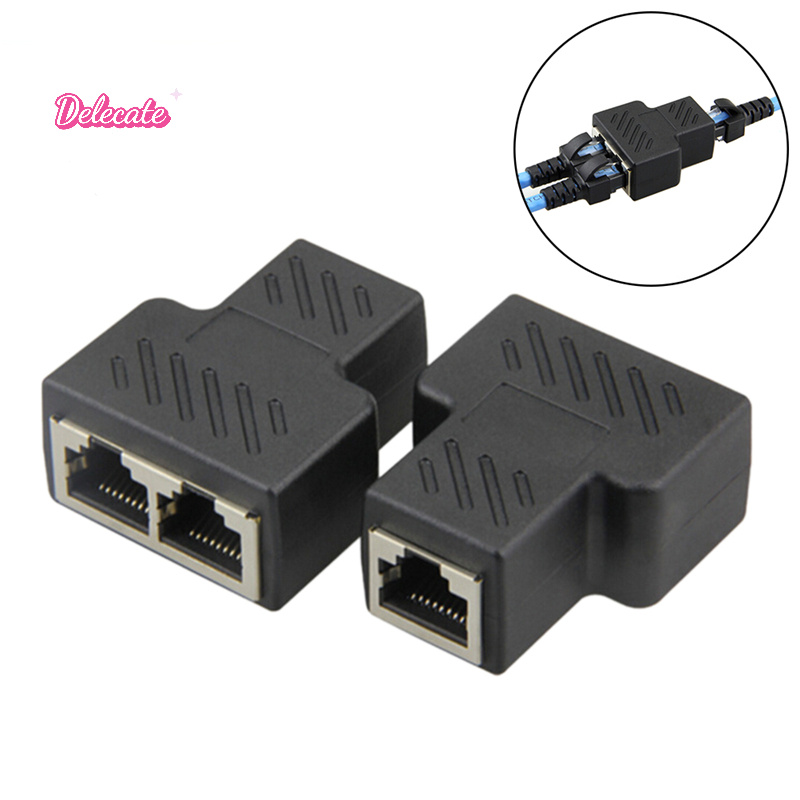 Đầu Nối Dây Cáp Mạng LAN ethernet RJ45 1 Sang 2 Mới