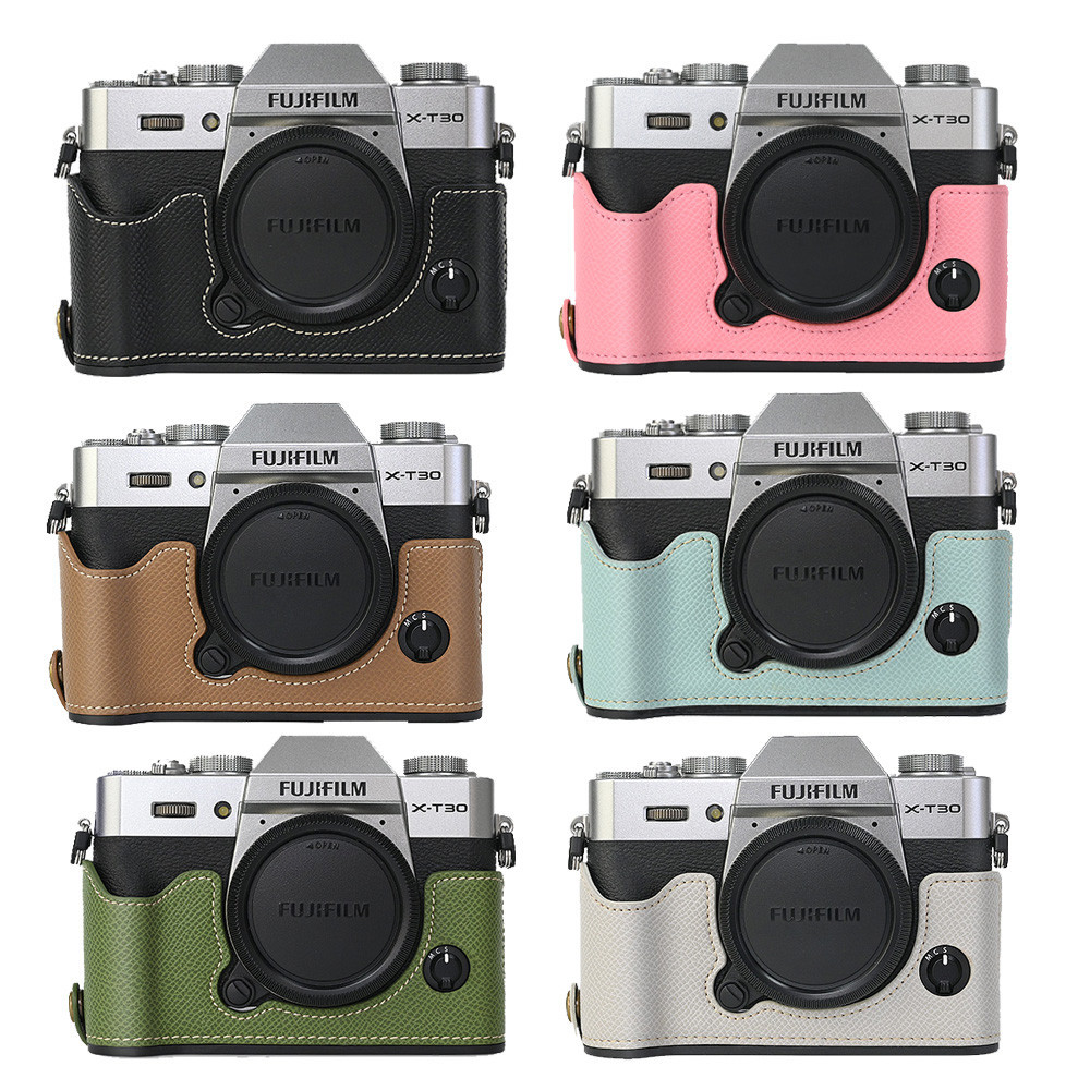 Da PU XT30III Vỏ Máy Ảnh Nửa Thân Có Dây Đeo Cổ Tay Cho Fujifilm XT10 XT20 XT30 XT30 II XT30 III