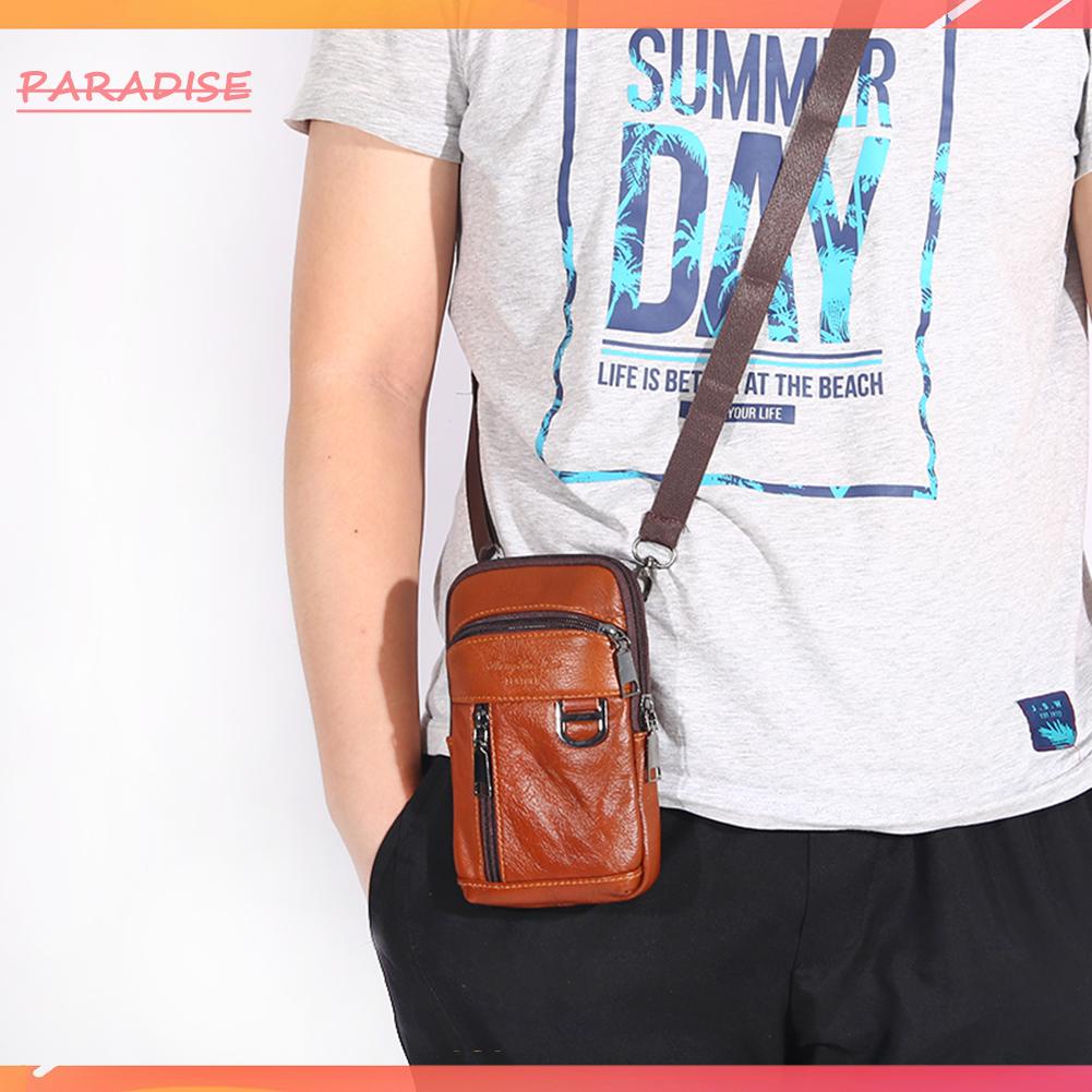 Túi Da Bò Đeo Hông Đựng Điện Thoại Thể Thao Ngoài Trời Dành Cho Nam