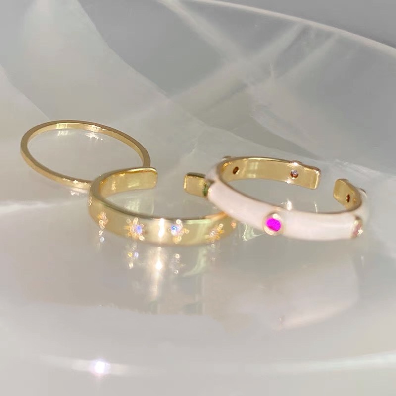 Nhẫn Hợp Kim Đính Đá Quý Sang Trọng Cho Nữ