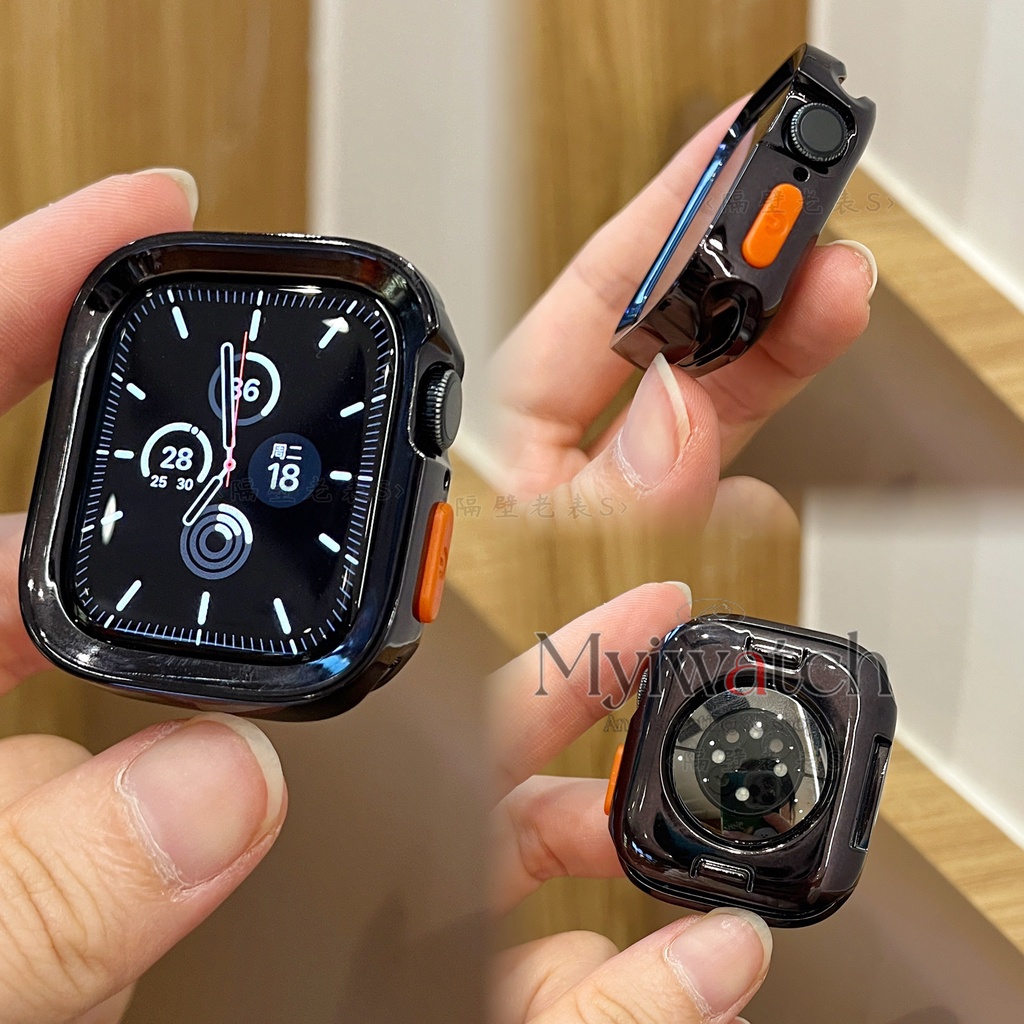 Ốp Điện Thoại tpu Mềm Dày Dặn Chống Rơi Cho apple watch series 9 8 ultra 7 6 se 5 4 49mm 40mm 44mm 41mm 45mm