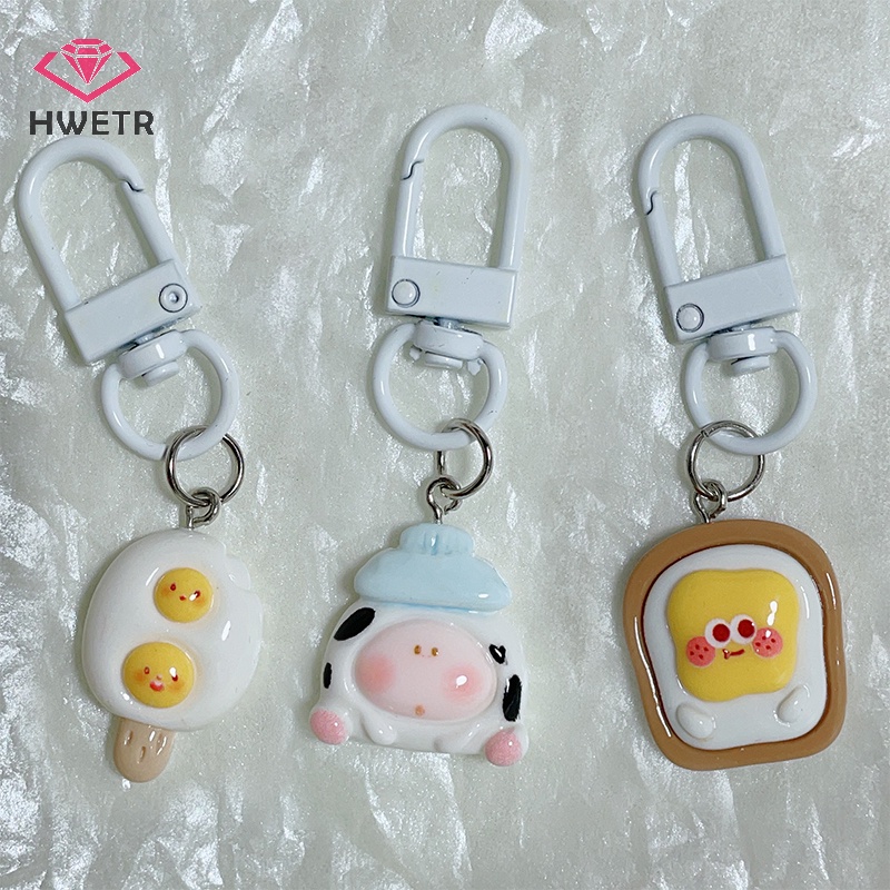 Móc Khóa Hình Bánh Mì Trứng Ngộ Nghĩnh Mới