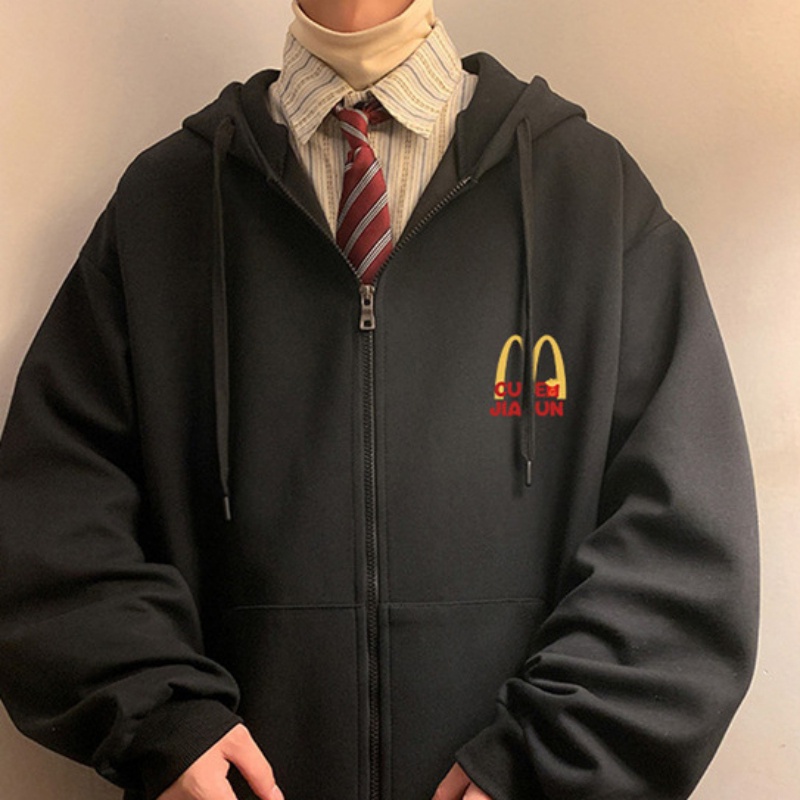Áo Khoác Hoodie Chui Đầu In Hình Mcdonald 2023 Phong Cách Mỹ Thời Trang Thu Đông Cho Cặp Đôi