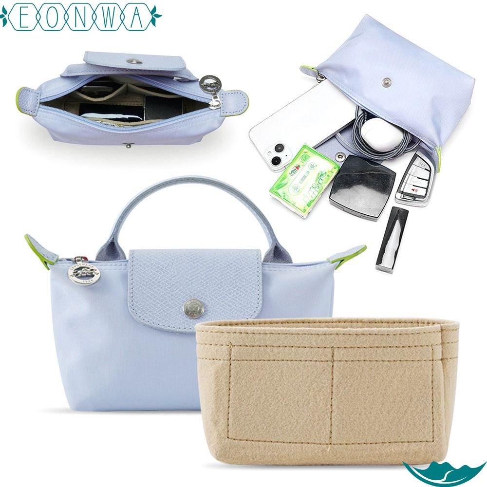 LONGCHAMP Túi Lót Liền Mạch Nhiều Ngăn Bằng Vải Nỉ Bền Bỉ Nhỏ Gọn